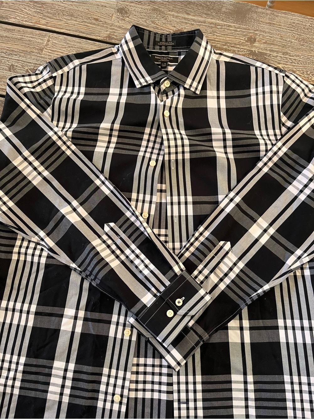 Men’s BR checked shirt, size L,